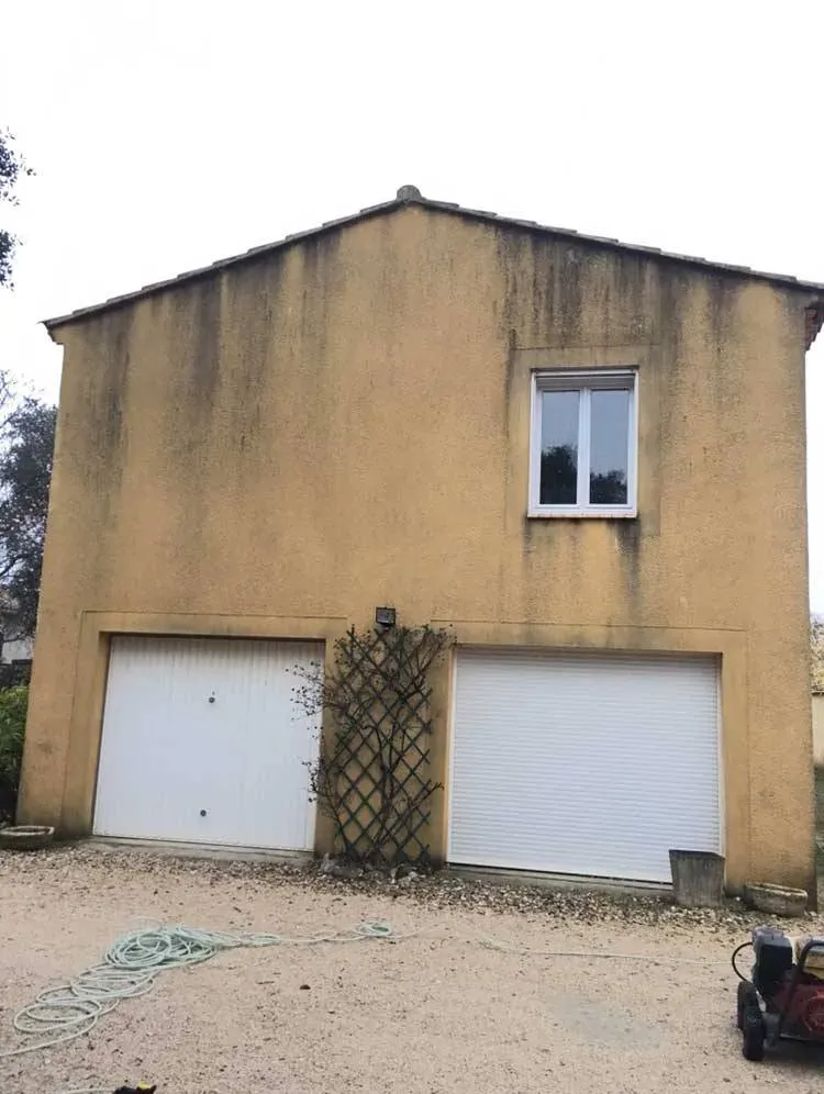 façade de maison avant nettoyage